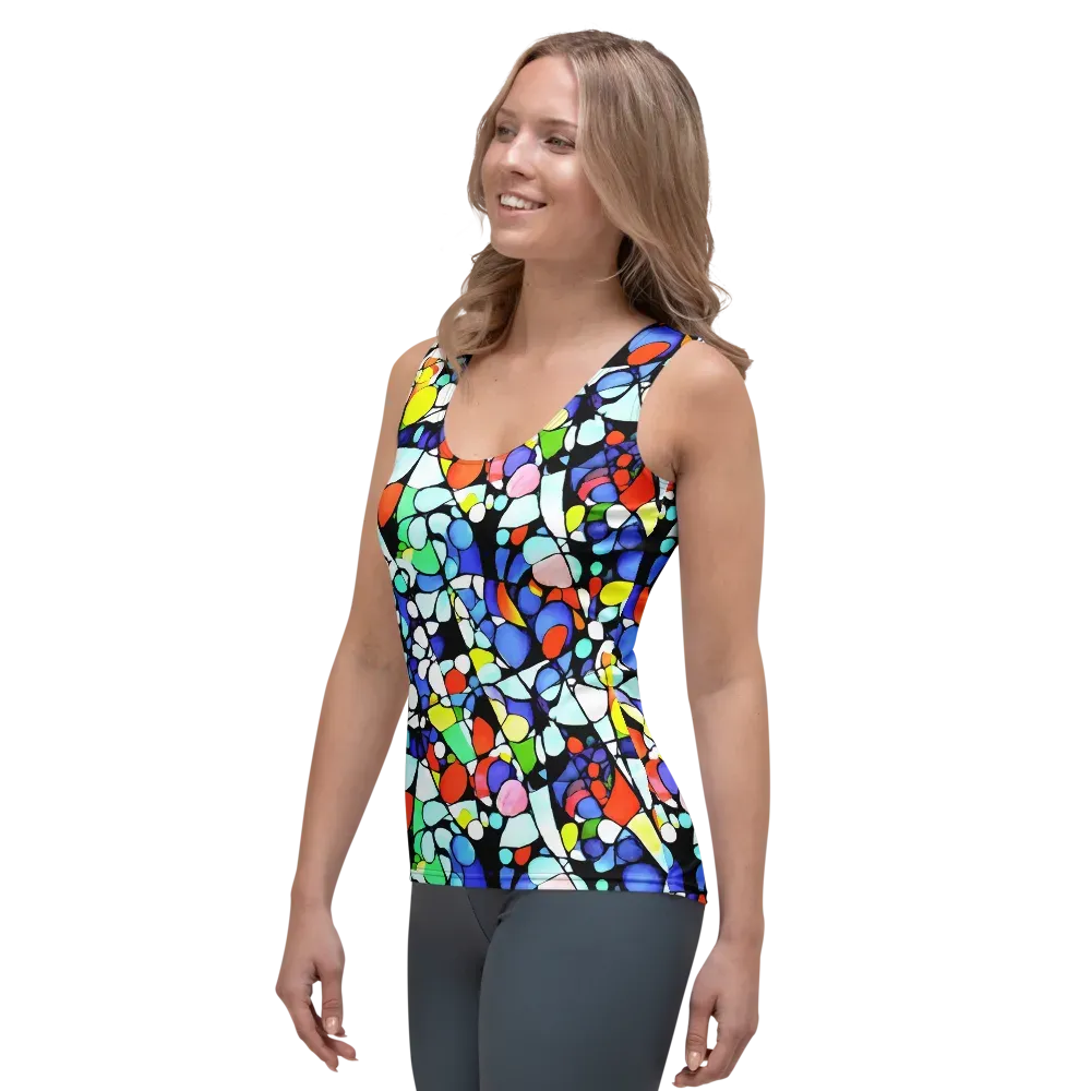 Spectrum Shards on Women's Tank Top — Left Front