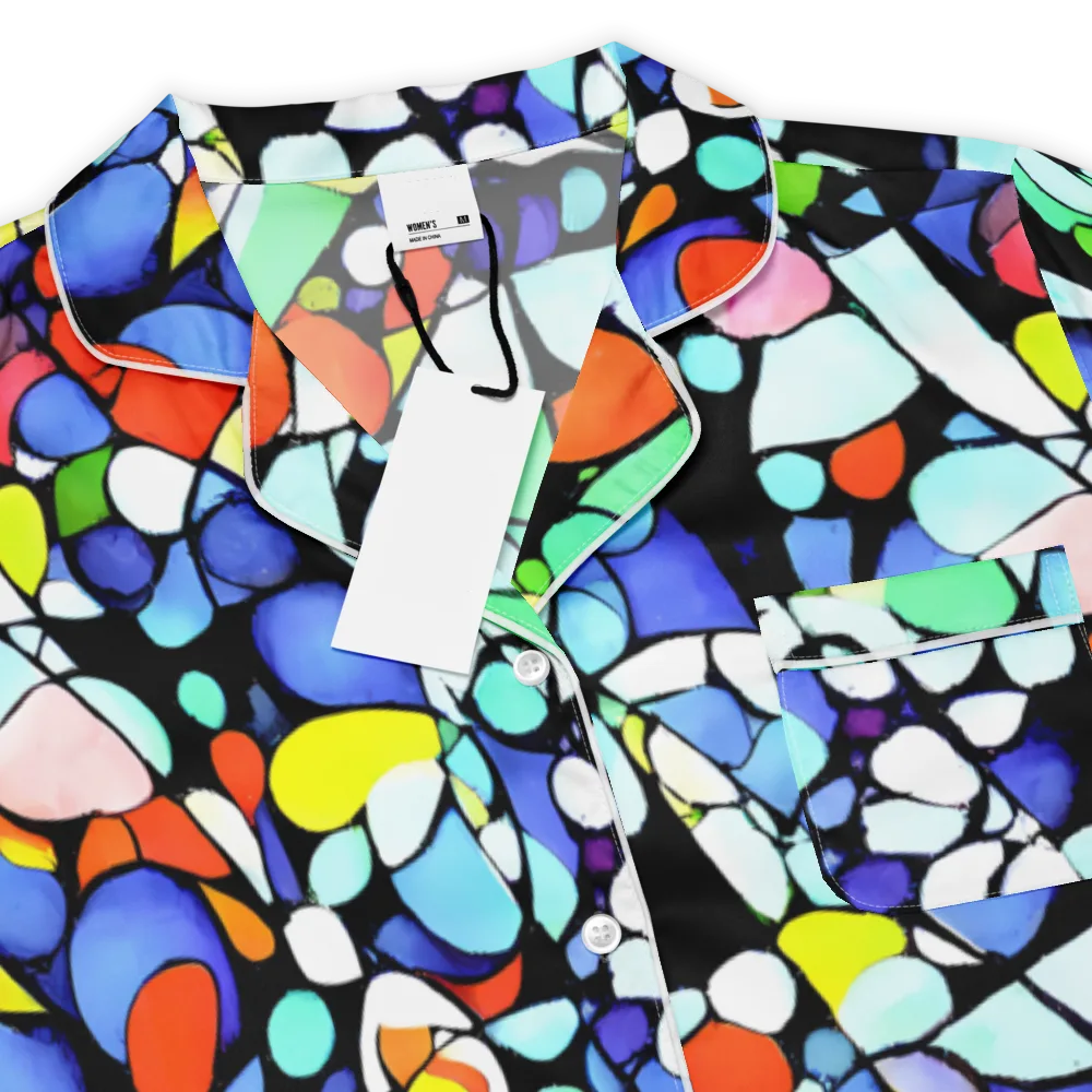Spectrum Shards on Women's Short Sleeve Pajama Top — Product details