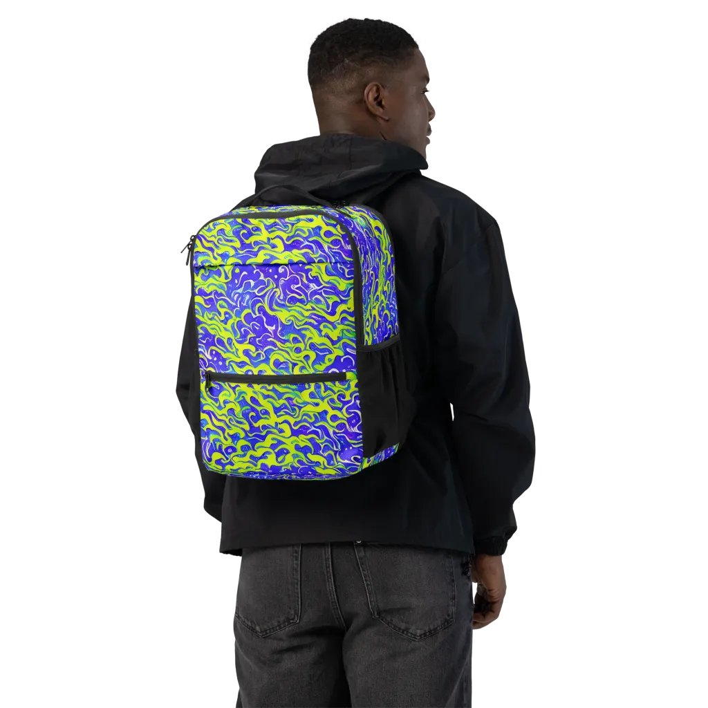 Electric Eelgrass on Utility Backpack — Back