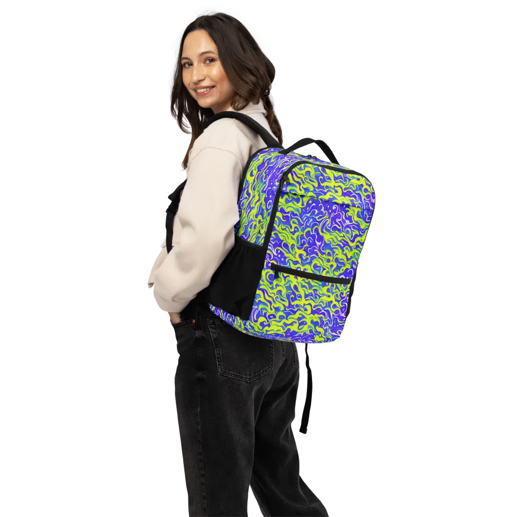 Electric Eelgrass on Utility Backpack — Back