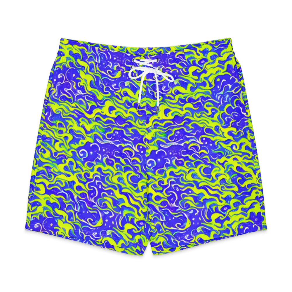 Electric Eelgrass on Men's Board Shorts — Front
