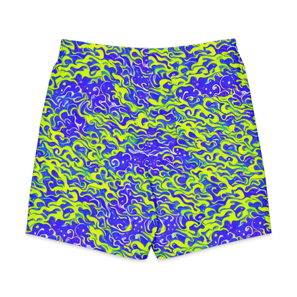 Electric Eelgrass on Men's Board Shorts — Back