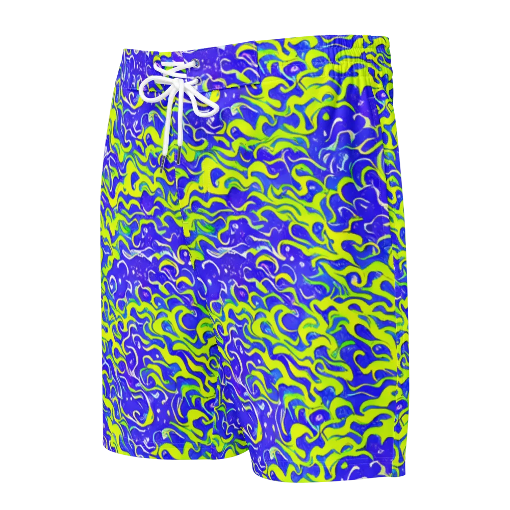 Electric Eelgrass on Men's Board Shorts — Front