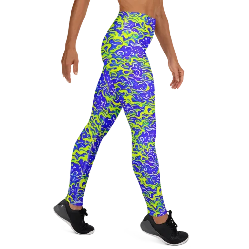 Electric Eelgrass on a Yoga Leggings