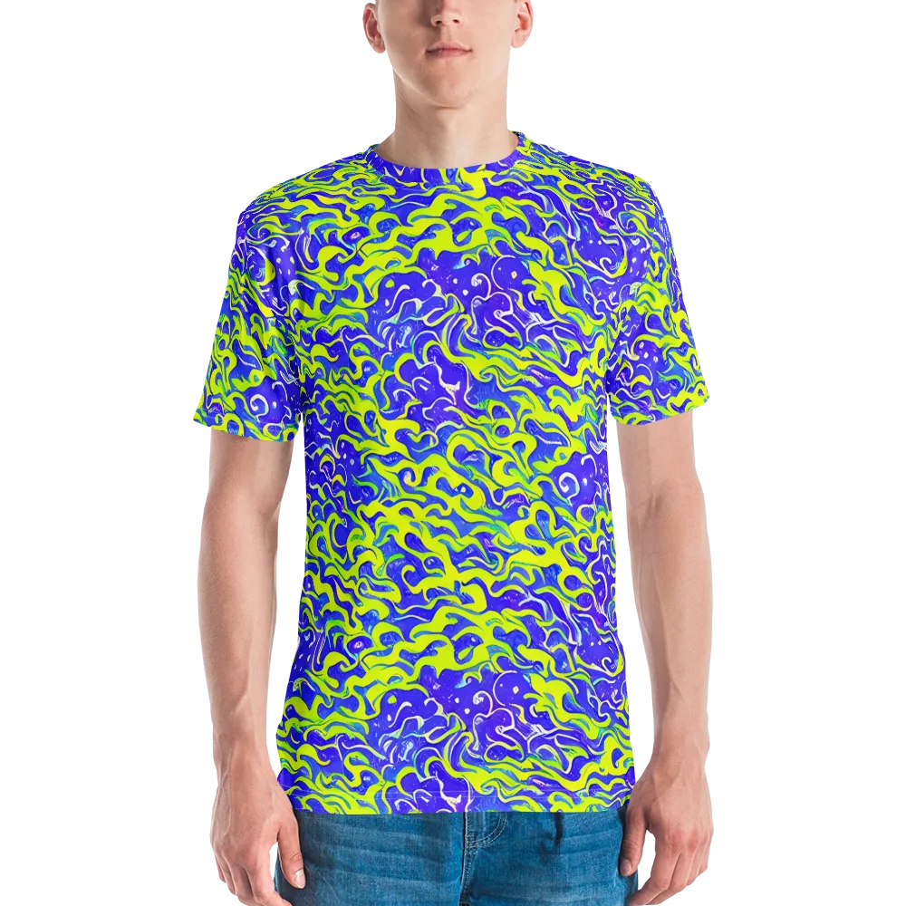 Electric Eelgrass on Men's Crew Neck T-Shirt — Front
