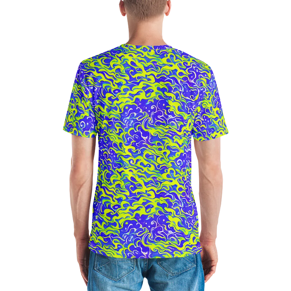 Electric Eelgrass on Men's Crew Neck T-Shirt — Back