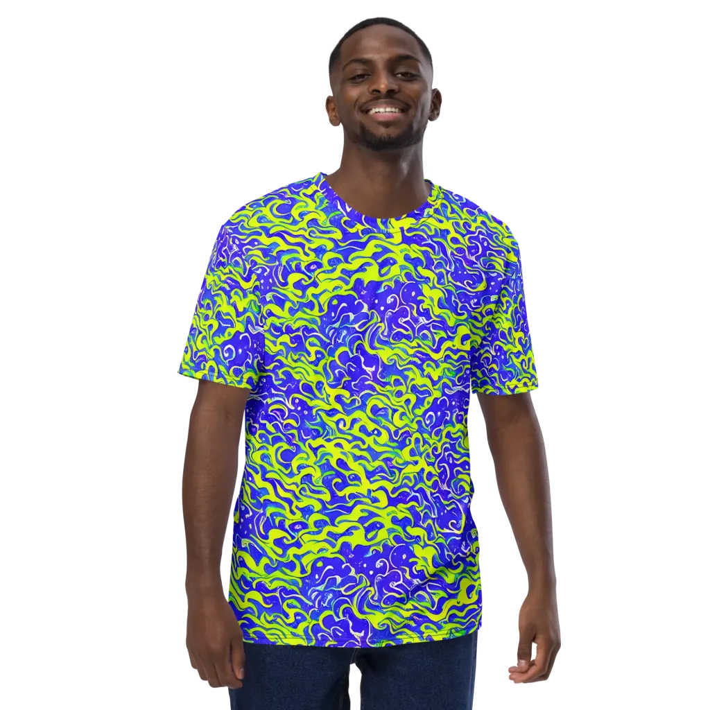 Electric Eelgrass on Men's Crew Neck T-Shirt — Front