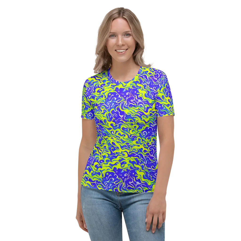 Electric Eelgrass on Women's Crew Neck T-Shirt — Front