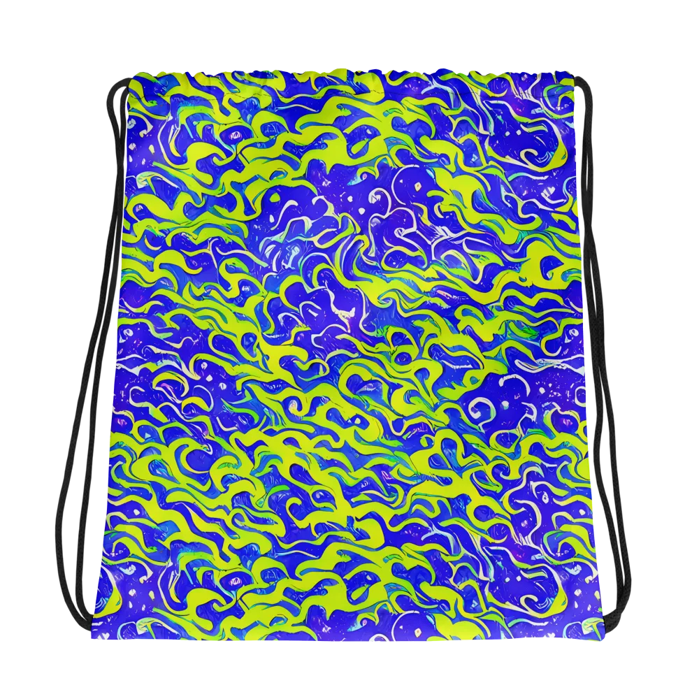 Electric Eelgrass on Drawstring Bag — Photo