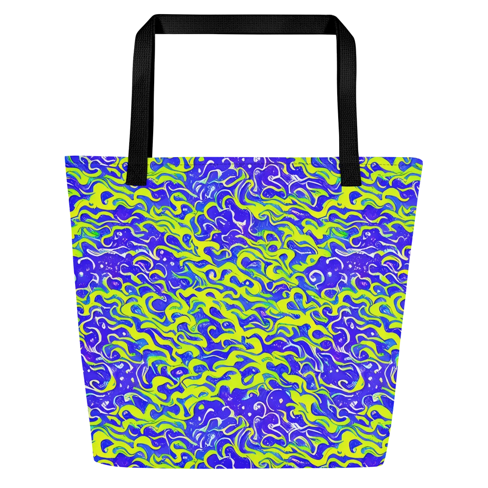 Electric Eelgrass on Large Tote Bag W/ Pocket — Front