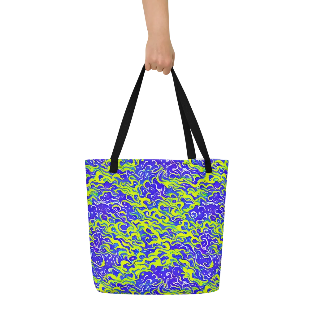 Electric Eelgrass on Large Tote Bag W/ Pocket — Front