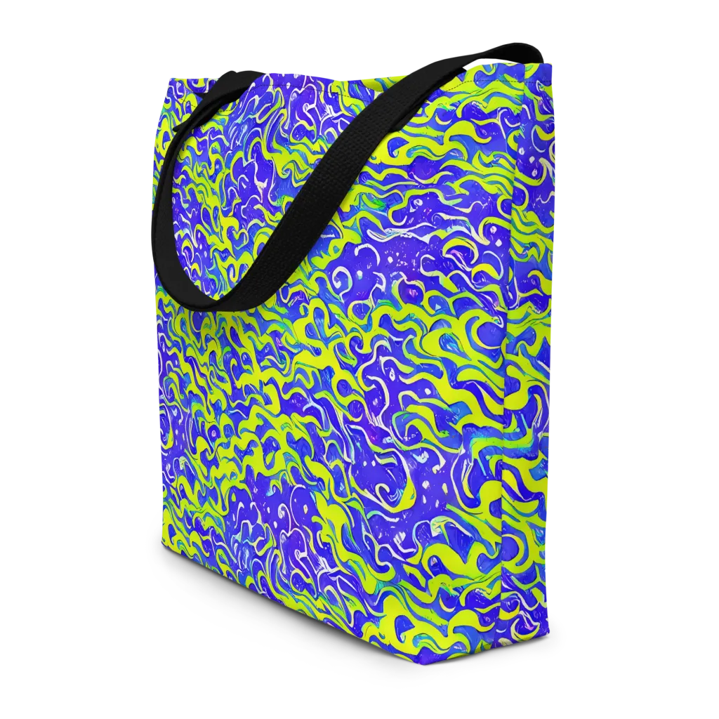 Electric Eelgrass on Large Tote Bag W/ Pocket — Front