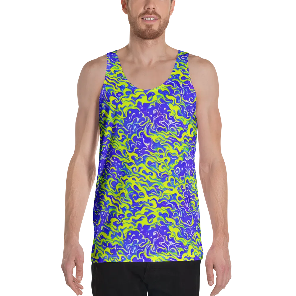 Electric Eelgrass on Men's Tank Top — Front