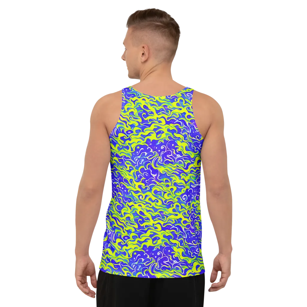 Electric Eelgrass on Men's Tank Top — Back