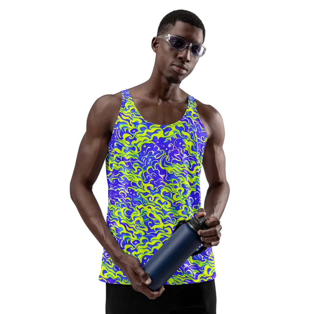 Electric Eelgrass on Men's Tank Top — Front