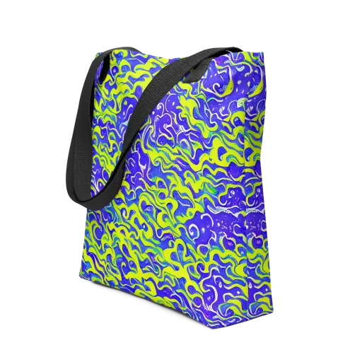 Electric Eelgrass on a Tote Bag