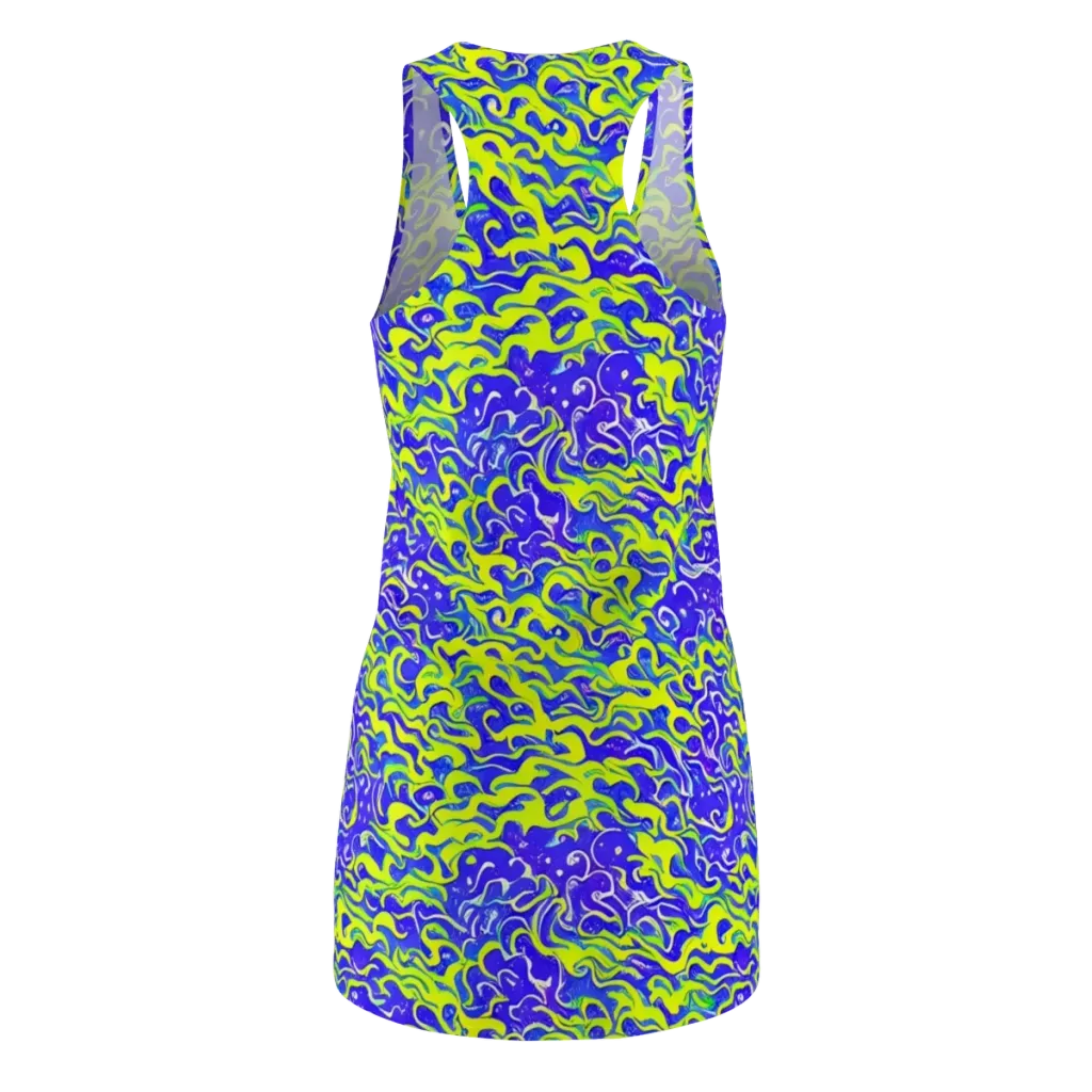 Electric Eelgrass on Racerback Dress — Back