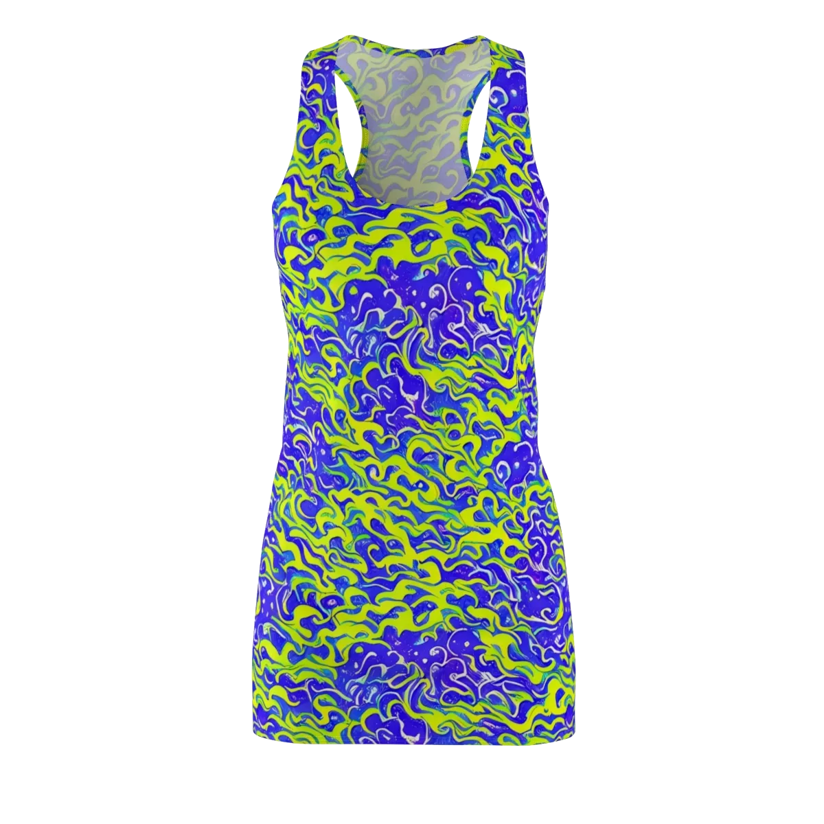 Electric Eelgrass on Racerback Dress — Front