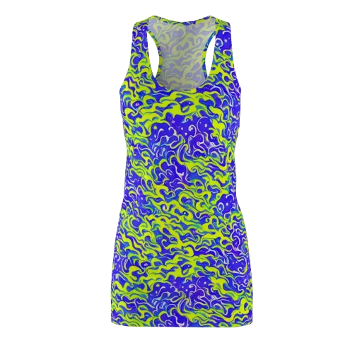 Electric Eelgrass on a Racerback Dress