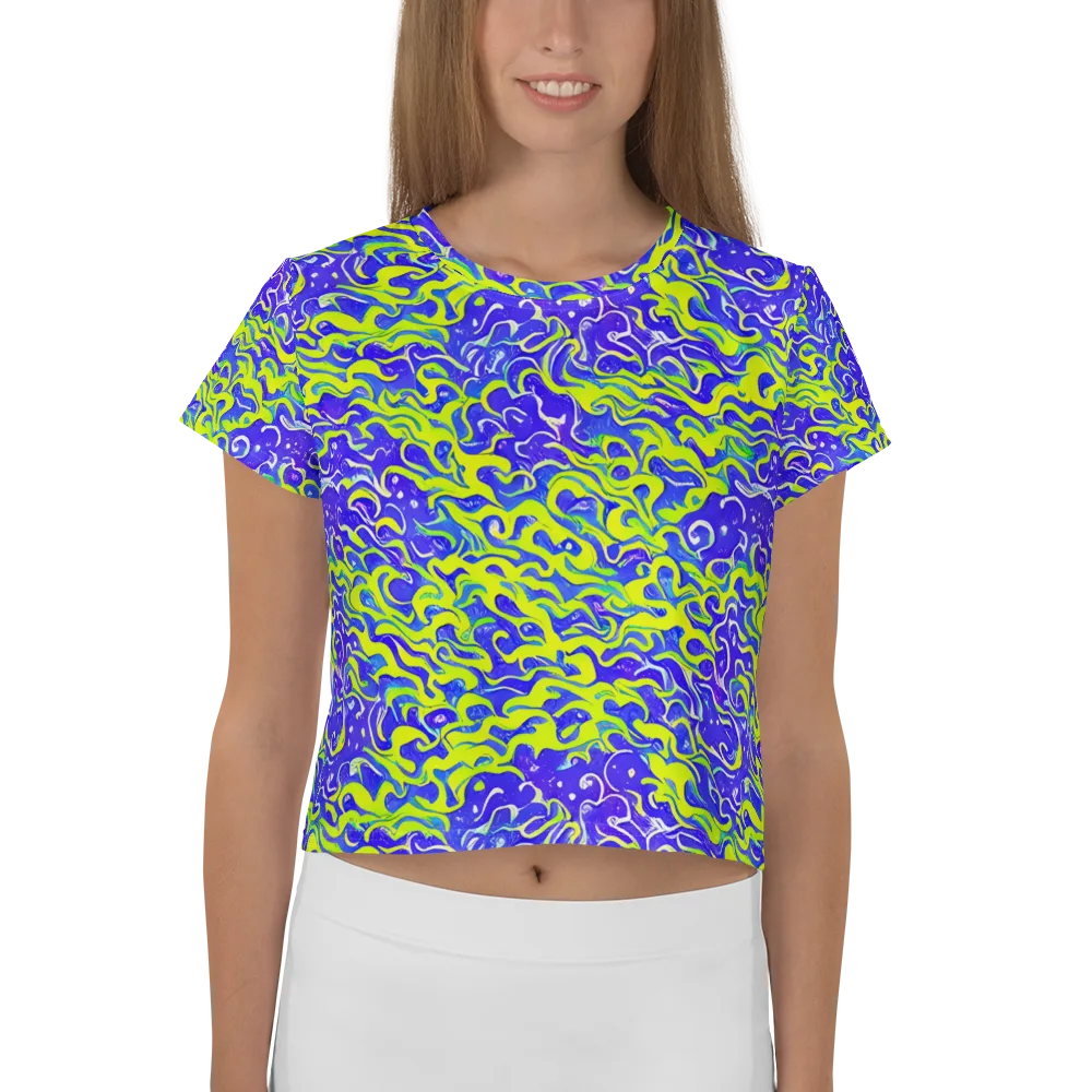 Electric Eelgrass on Crop Tee — Front