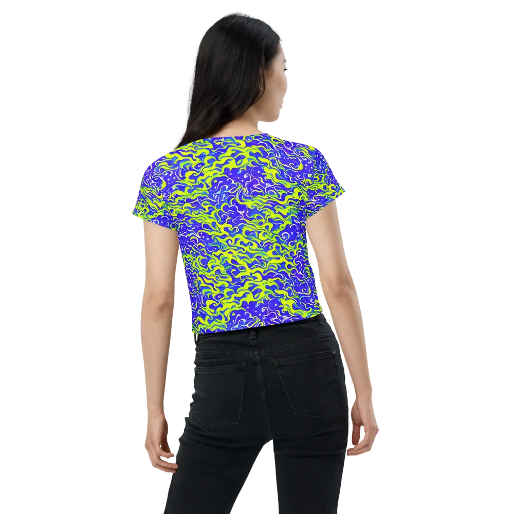 Electric Eelgrass on Crop Tee — Back