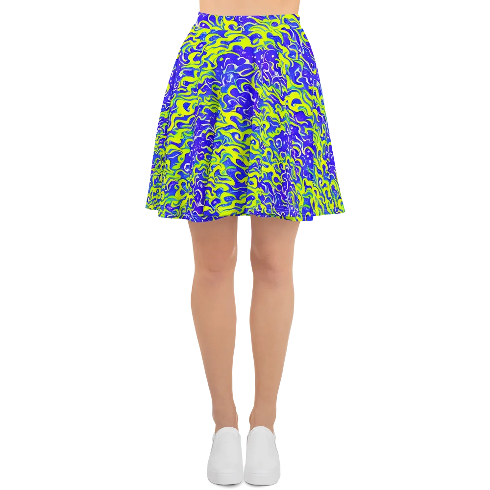 Electric Eelgrass on Skater Skirt — Front