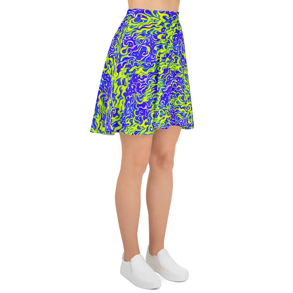 Electric Eelgrass on Skater Skirt — Right