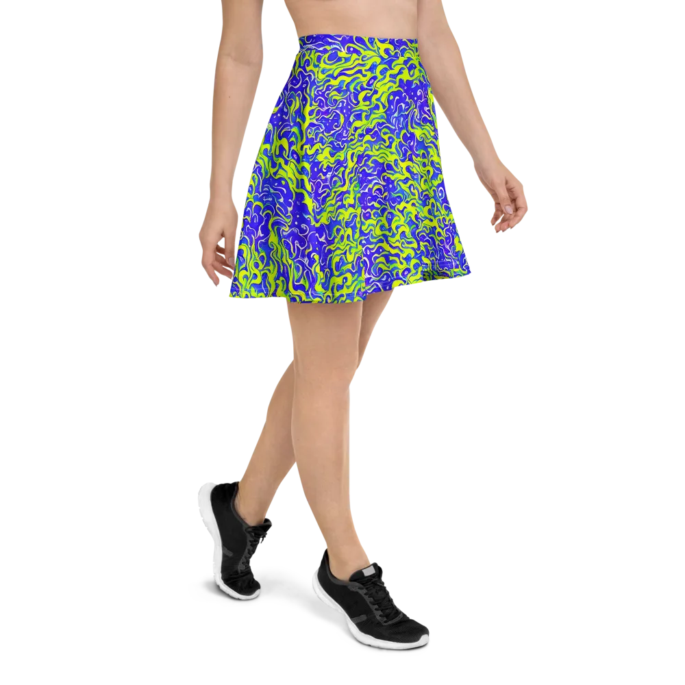 Electric Eelgrass on Skater Skirt — Right