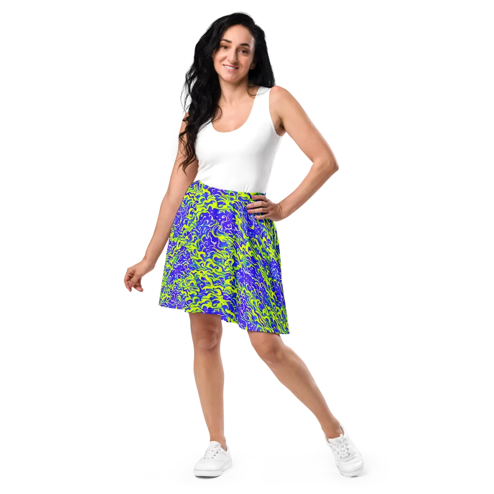 Electric Eelgrass on Skater Skirt — Front