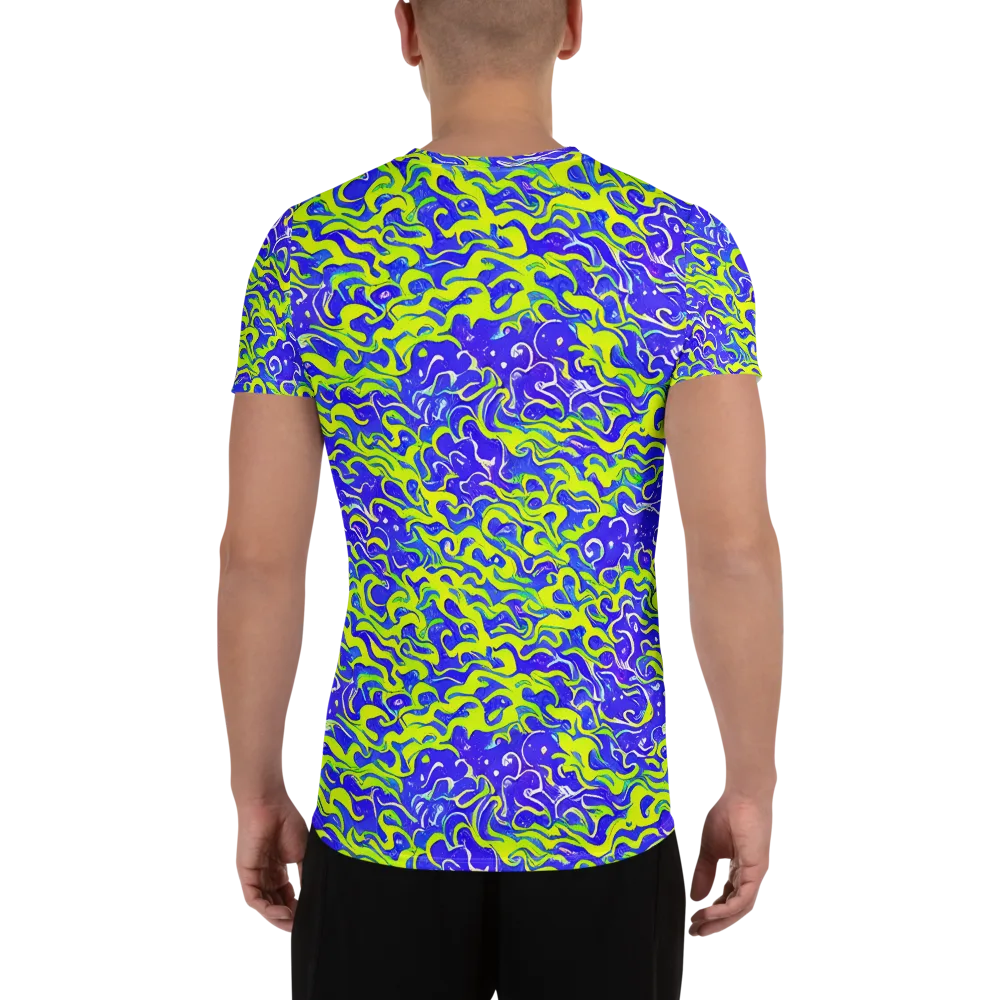 Electric Eelgrass on Men's Athletic T-Shirt — Back