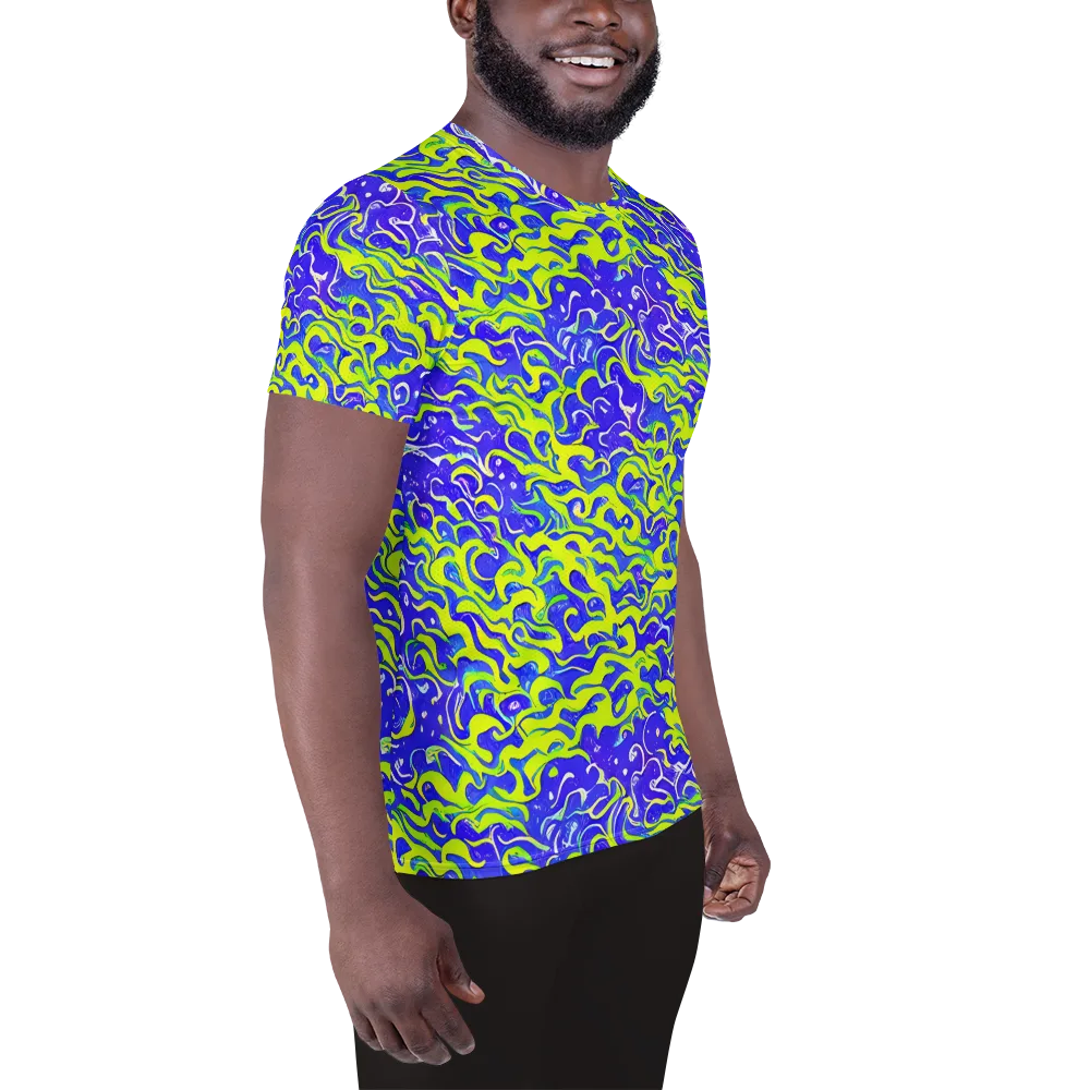 Electric Eelgrass on Men's Athletic T-Shirt — Right