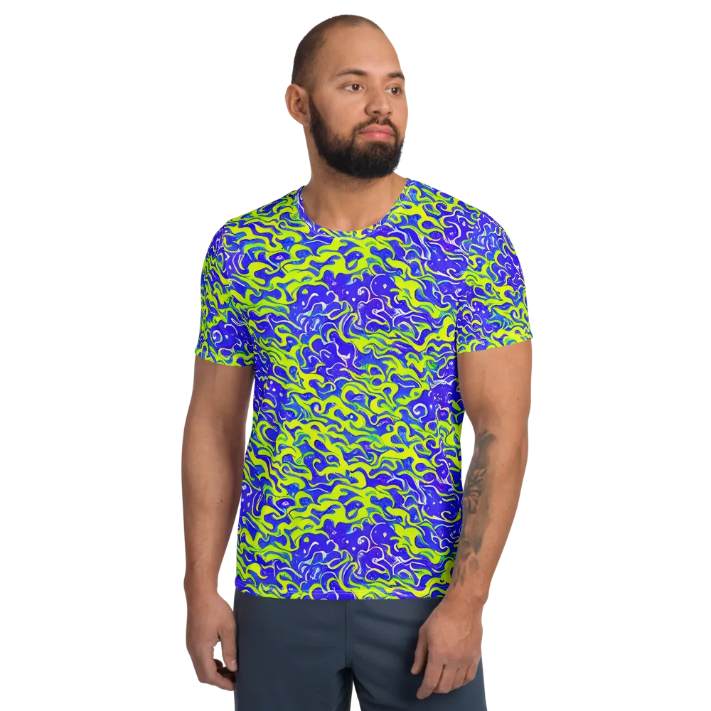 Electric Eelgrass on Men's Athletic T-Shirt — Front