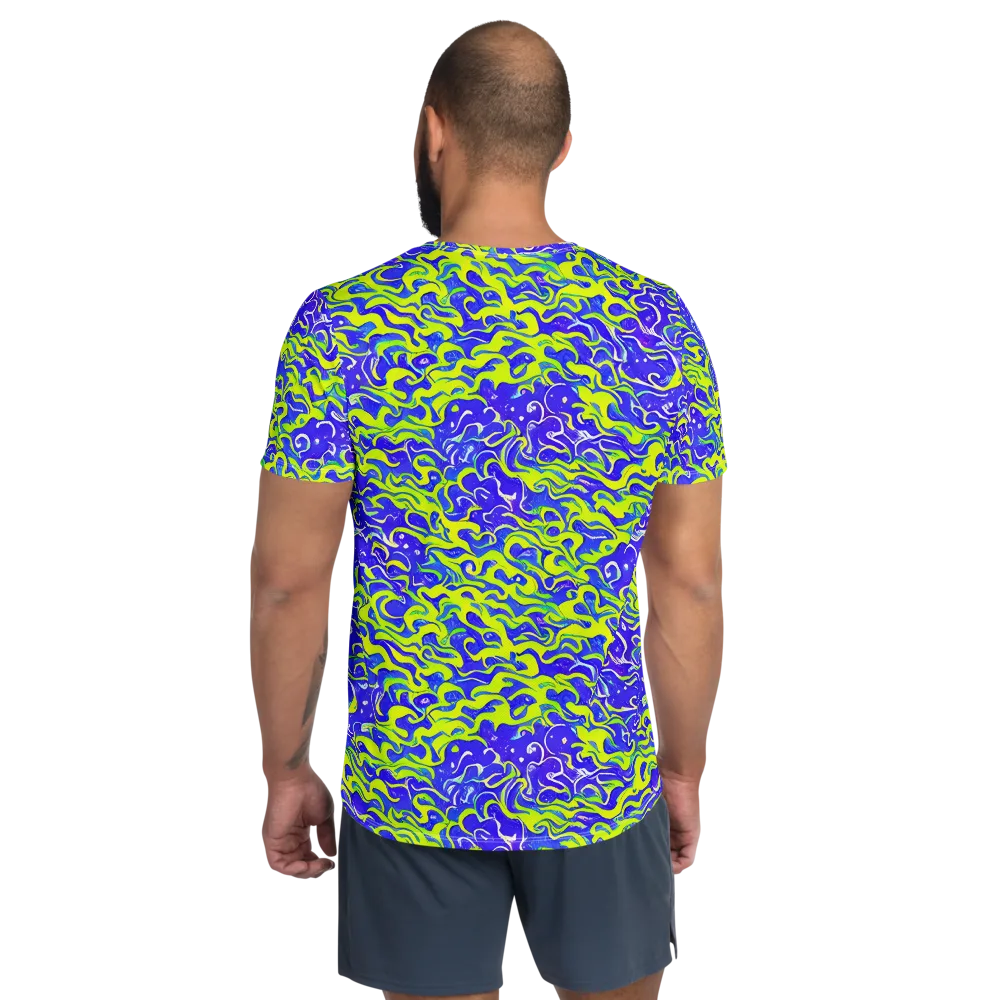 Electric Eelgrass on Men's Athletic T-Shirt — Back
