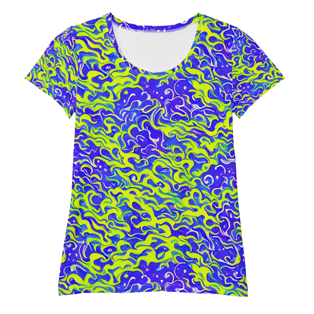 Electric Eelgrass on Women's Athletic T-Shirt — Front