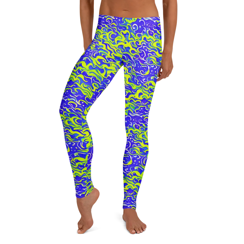 Electric Eelgrass on Leggings — Front