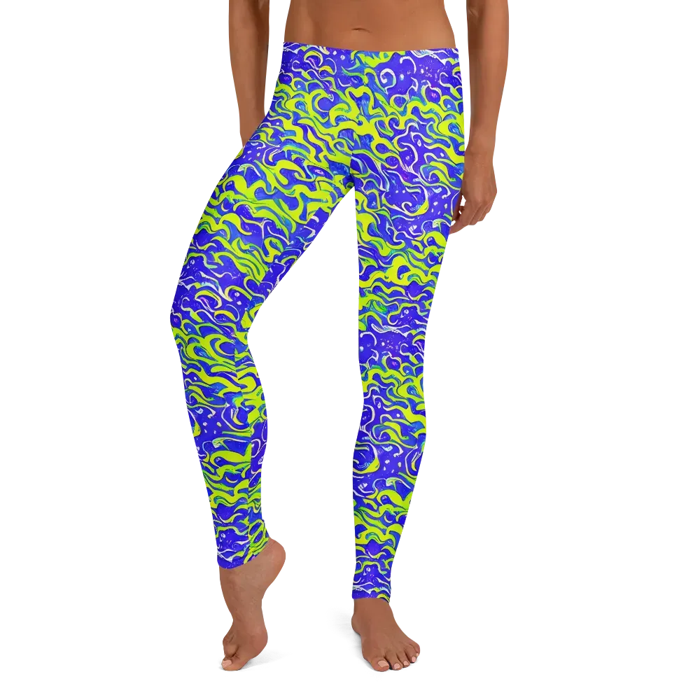 Electric Eelgrass on Leggings — Front