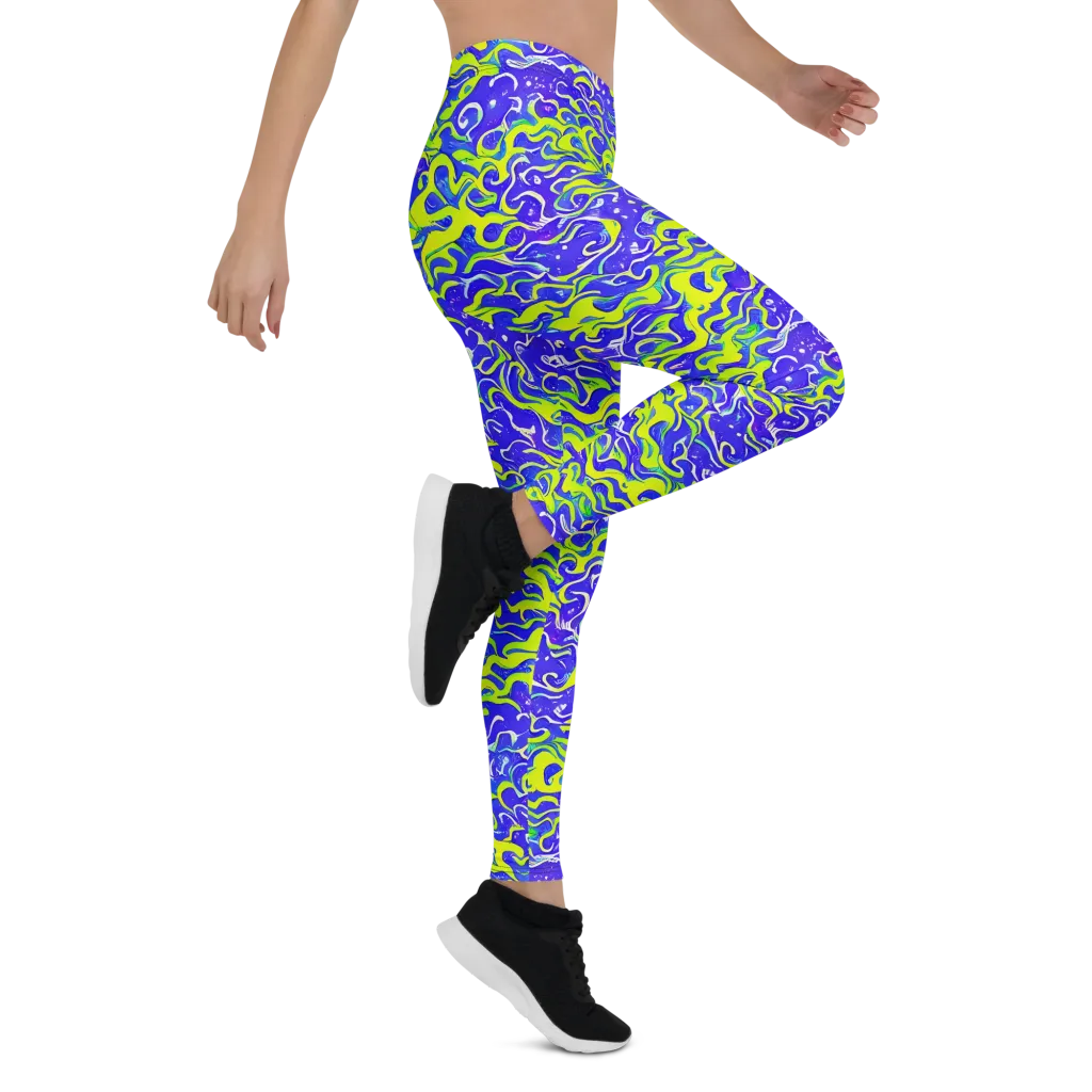 Electric Eelgrass on Leggings — Right