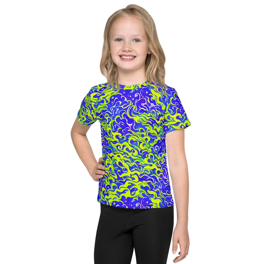 Electric Eelgrass on Kids Crew Neck T-Shirt — Front