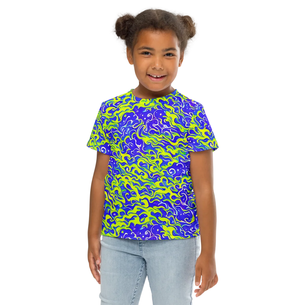 Electric Eelgrass on Kids Crew Neck T-Shirt — Front