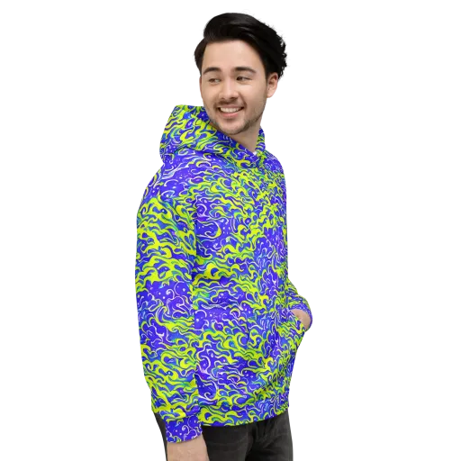Electric Eelgrass on a Hoodie