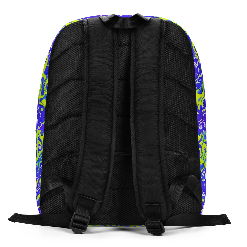 Electric Eelgrass on Minimalist Backpack — Back