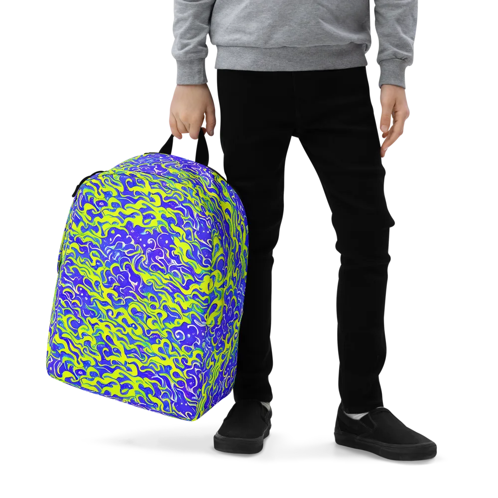 Electric Eelgrass on Minimalist Backpack — Zoomed-in