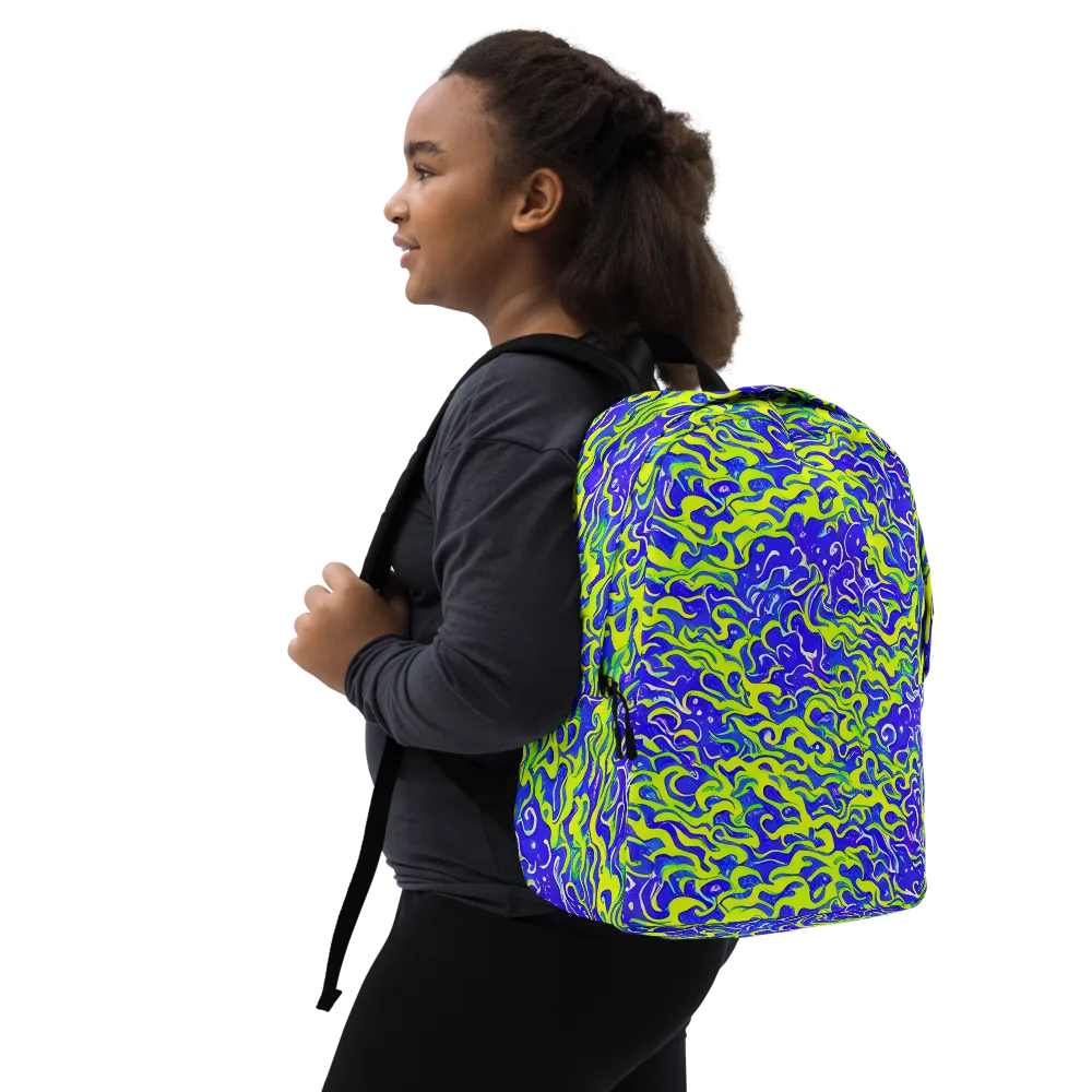 Electric Eelgrass on Minimalist Backpack — Right Front