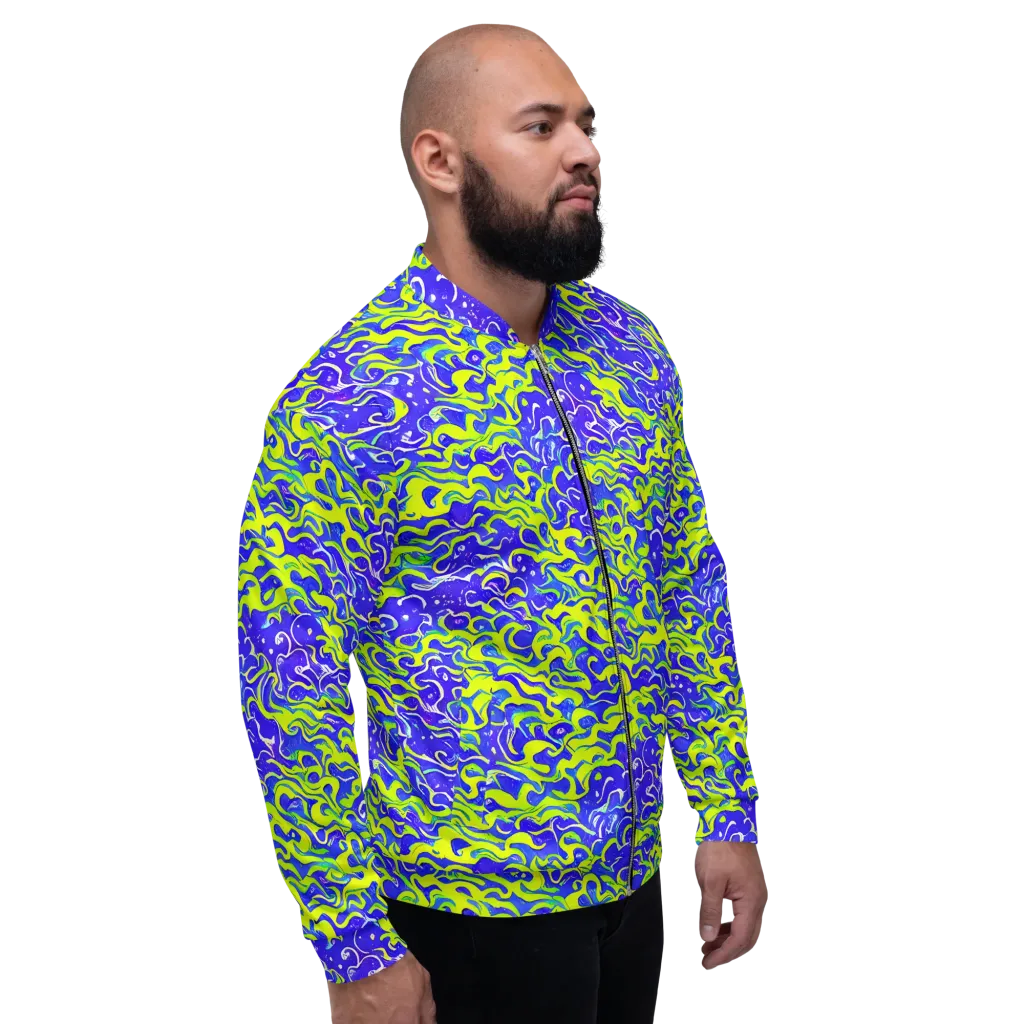 Electric Eelgrass on Bomber Jacket — Right