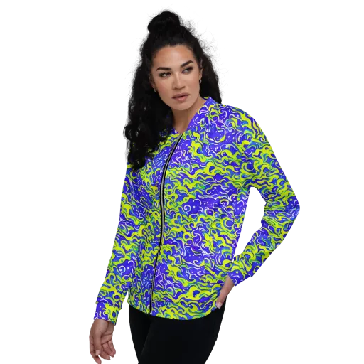 Electric Eelgrass on a Bomber Jacket