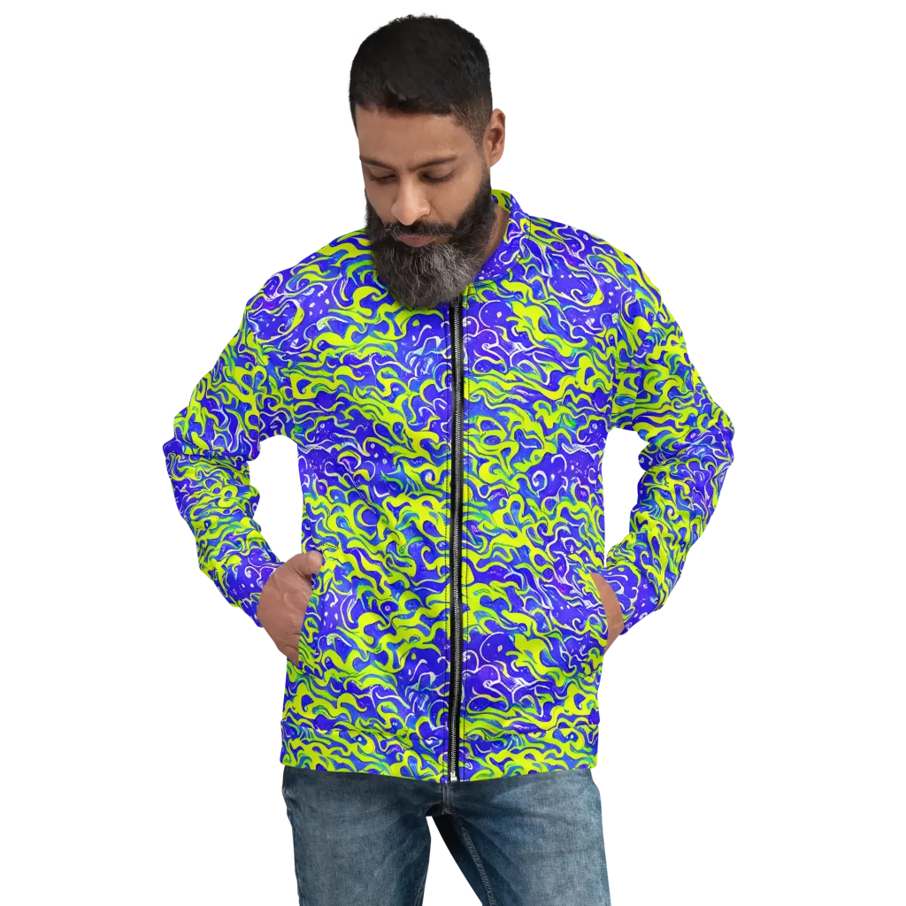 Electric Eelgrass on Bomber Jacket — Front
