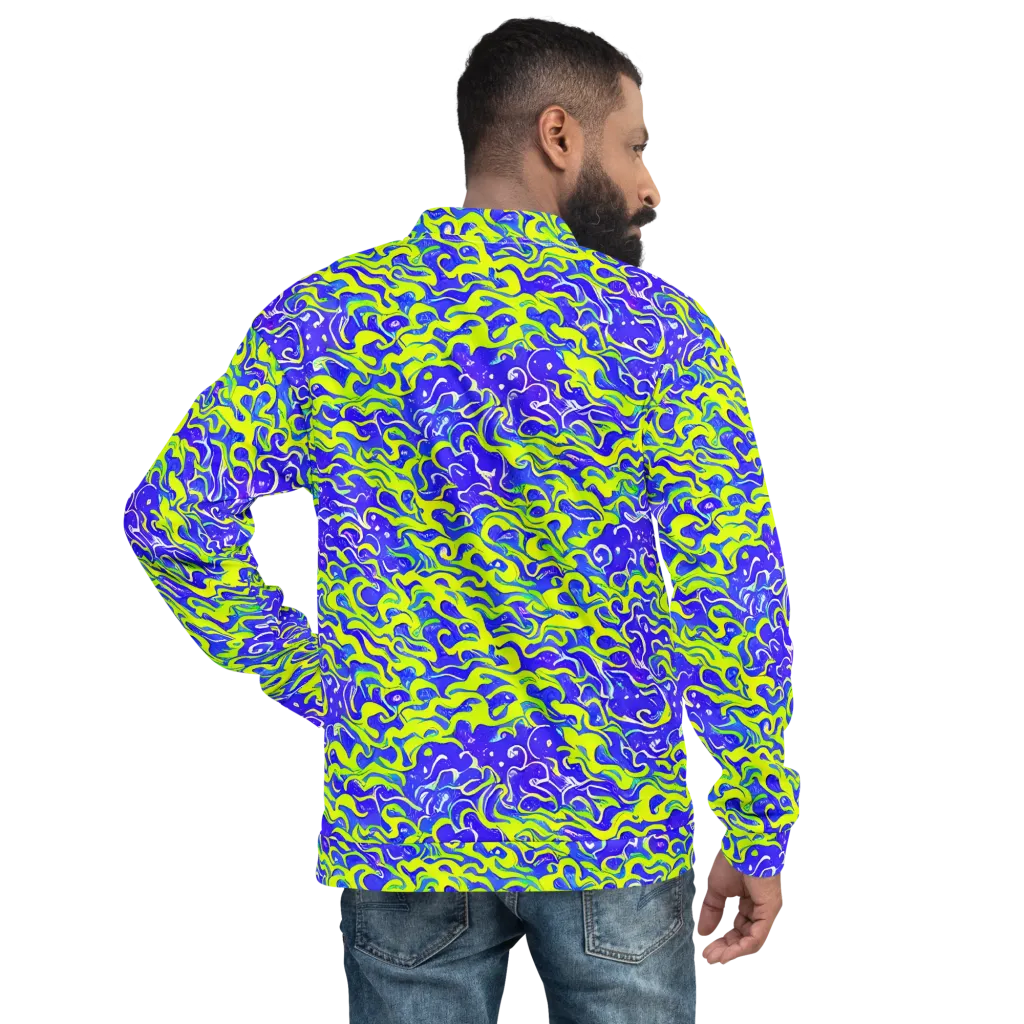 Electric Eelgrass on Bomber Jacket — Back