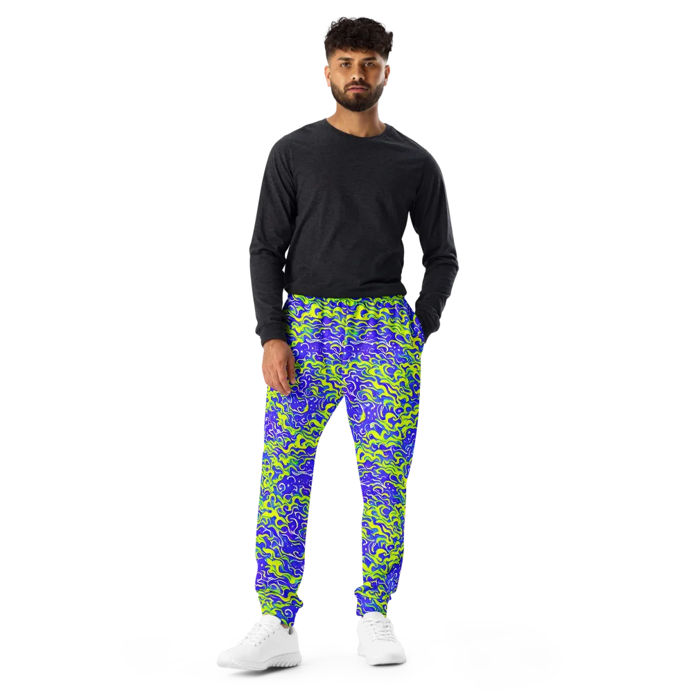 Electric Eelgrass on Men's Joggers — Front