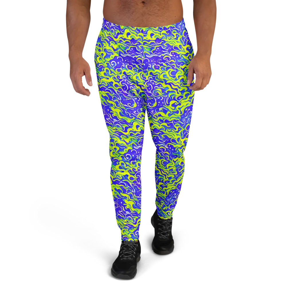 Electric Eelgrass on Men's Joggers — Front