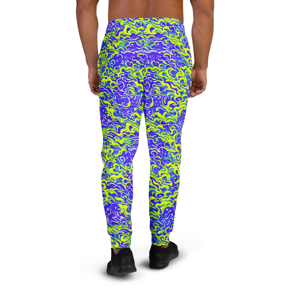 Electric Eelgrass on Men's Joggers — Back
